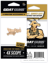 GoatGuns Die-Cast Metal Miniature - Mini 4x Scope Tan