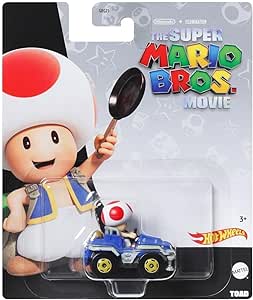 Hot Wheels Die-Cast 1/64 Super Mario Bros The Movie - Toad and Sound Quad