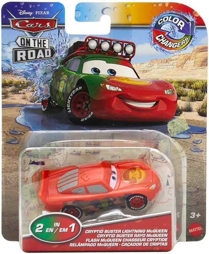 Disney Pixar Cars On The Road Color Changers - Cryptid Buster Lightning McQueen