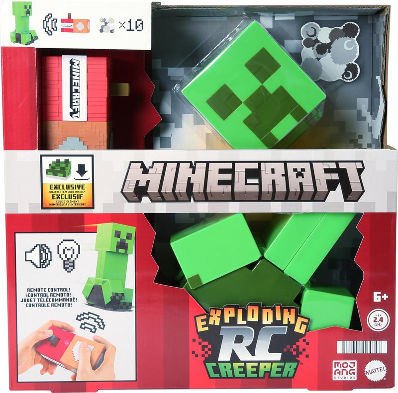 Mattel Minecraft Exploding RC Creeper with Lights & Sounds