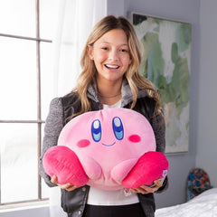 Club Mocchi-Mocchi Giant Nintendo Super Mario Plush 15 inch Plush - Smiling Kirby