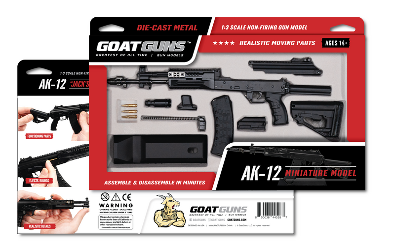 GoatGuns Die-Cast Metal Miniature -  AK12 Black