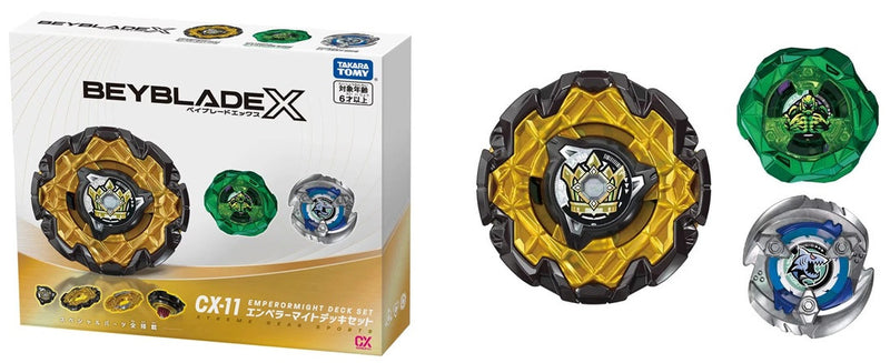 Takara Tomy Beyblade X Starter Set - CX-11 Emperor Might Deck Set
