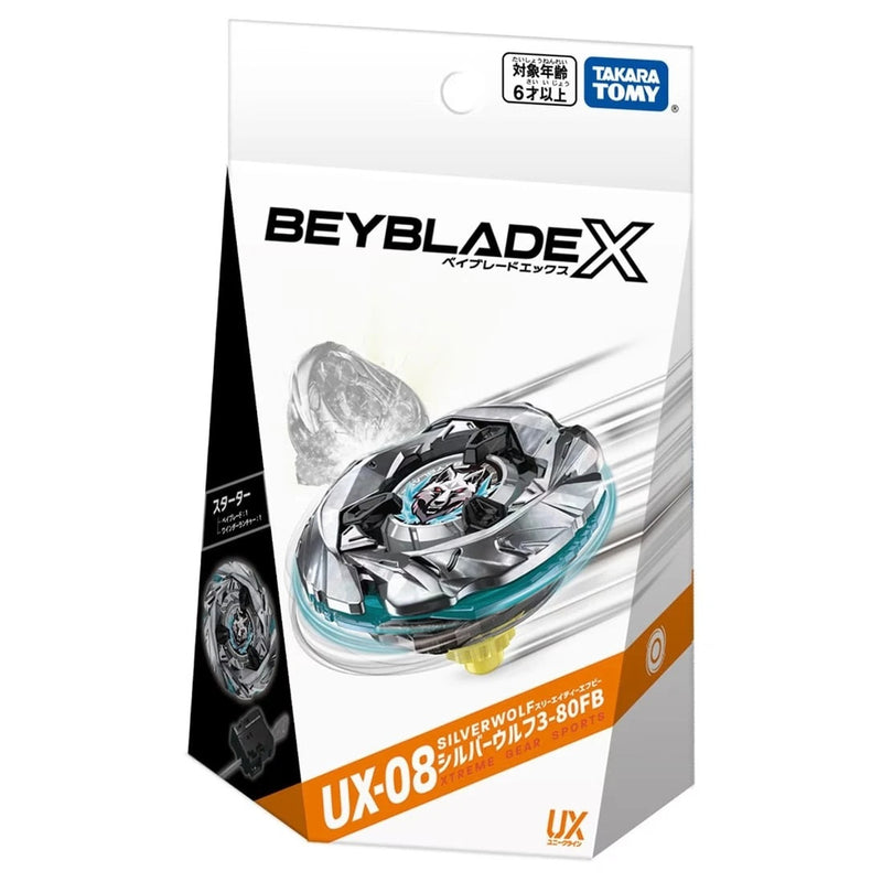 Takara Tomy Beyblade X Starter Set - UX-08 Starter Silver Wolf