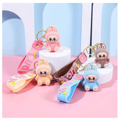 Labubu Furry Keychain Figure - Tan