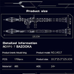 Mould King 14017 - RPG Gun Rocket-Propelled Grenade