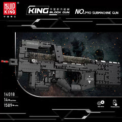 Mould King 14018 - P90 Submachine Gun Motorized