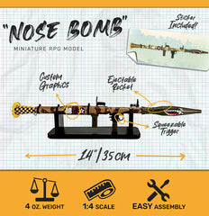 GoatGuns Die-Cast Metal Miniature - Limited Edition RPG 'Nose Bomb'