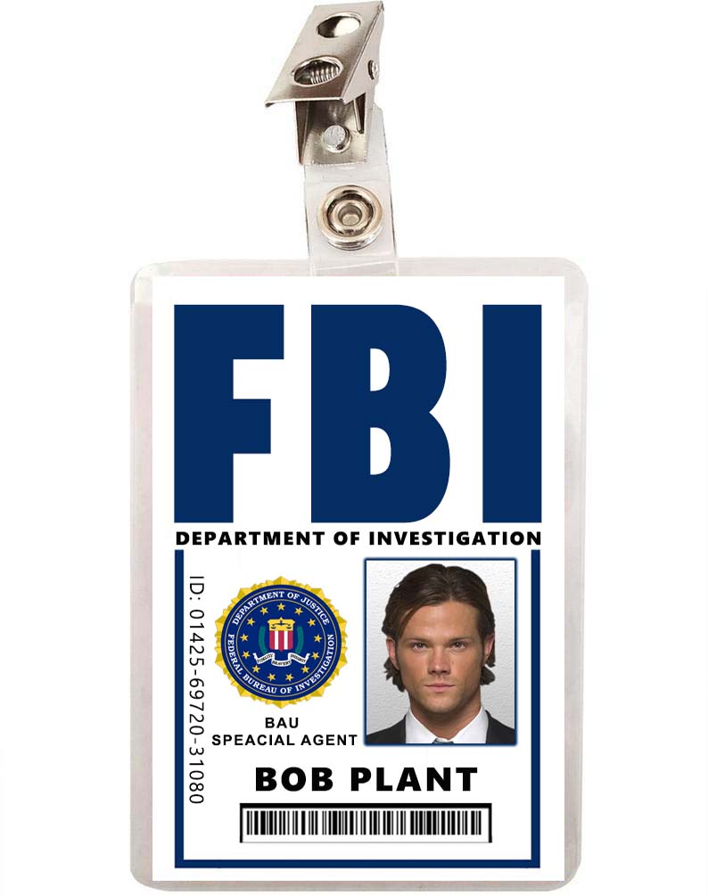Supernatural Bob Plant FBI ID Badge