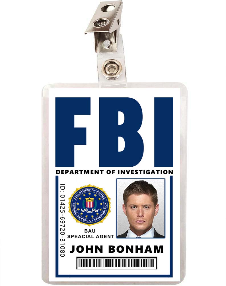 Supernatural John Bonham FBI ID Badge
