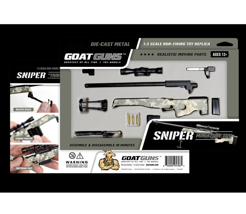 GoatGuns Die-Cast Metal Miniature - Sniper Model - Camo