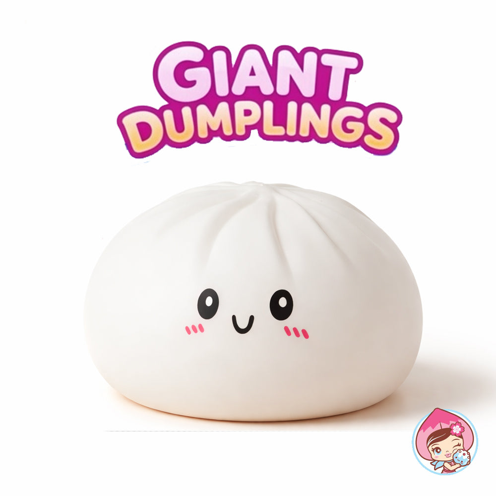 Squishy GIANT Dumpling With Face Squishy 10 Inch White Funky Toys squishy-giant-dumpling-with-face-squishy-10-inch-white-funky-toys