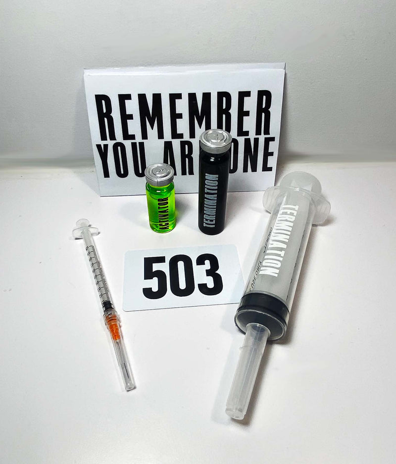 The Substance Activator & Termination Serum Vial Bottles with Syringe and Card Set