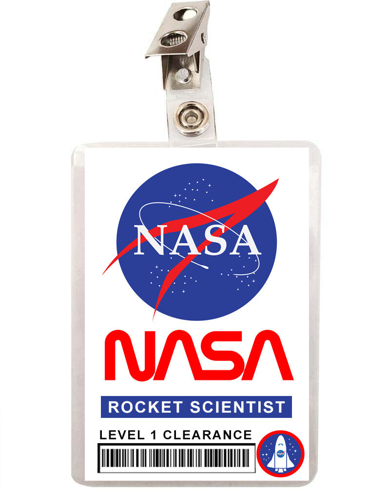 NASA Astronaut Rocket Scientist ID Badge