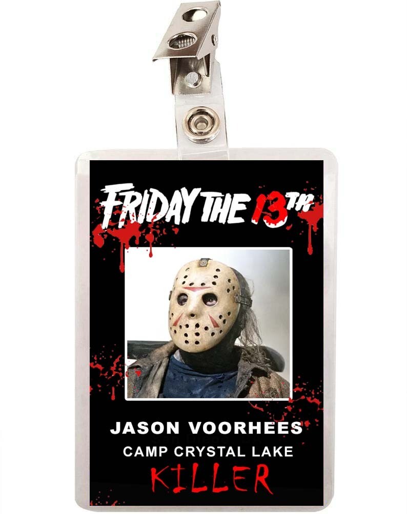 Friday the 13th Jason Voorhees Camp Crystal Lake Killer ID Badge