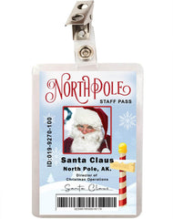 North Pole Santa Claus ID Badge