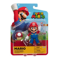 Nintendo Super Mario 4 inch Action Figure - Super Mario with Red Mushroom