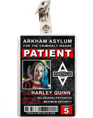 Arkham Asylum Patient Harley Quinn ID Badge
