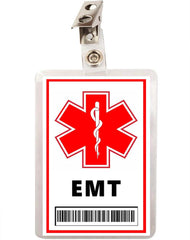 EMT Emergency Medical Technician ID Badge