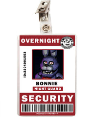 FNAF Five Nights at Freddy's Bonnie Security ID Badge
