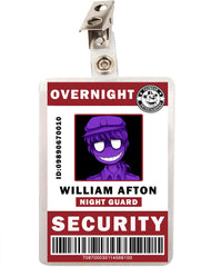 FNAF Five Nights at Freddy's William Afton Security ID Badge