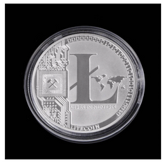 Litecoin Coin - Silver Metal Physical Blockchain Cryptocurrency Collectible Coin - Funky Toys 