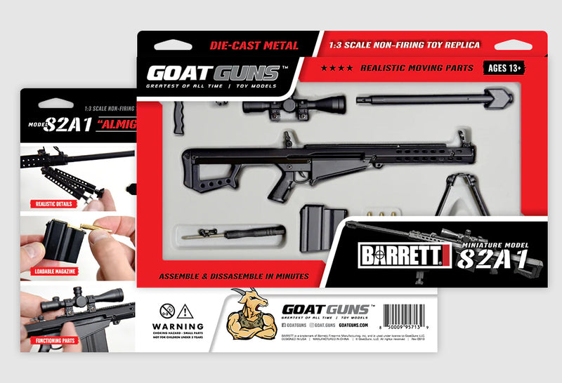 GoatGuns Die-Cast Metal Miniature - Barrett 82A1 .50 CAL  - Black