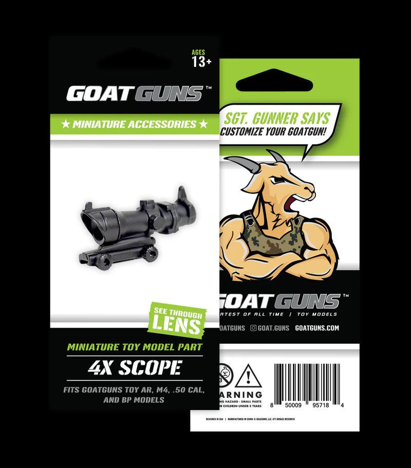 GoatGuns Die-Cast Metal Miniature - Mini 4x Scope