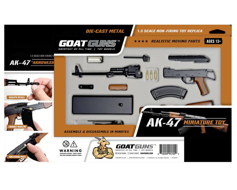 GoatGuns Die-Cast Metal Miniature - AK47 - Black