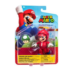Nintendo Super Mario 4 inch Action Figure - Propeller Mario with Green Mushroom