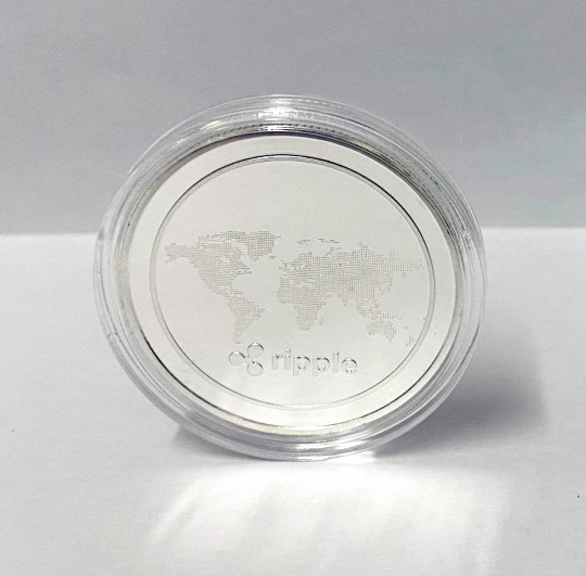 Ripple (XRP) Coin - Silver Metal Physical Blockchain Cryptocurrency Collectible Coin - Funky Toys 