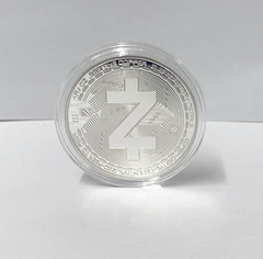 Zcash Coin - Silver Metal Physical Blockchain Cryptocurrency Collectible Coin - Funky Toys 