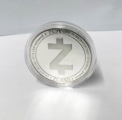 Zcash Coin - Silver Metal Physical Blockchain Cryptocurrency Collectible Coin - Funky Toys 