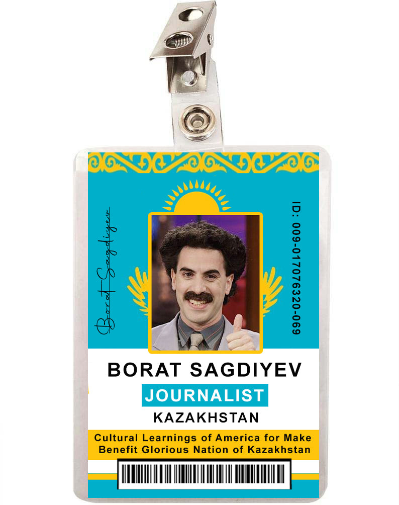Borat Journalist ID Badge