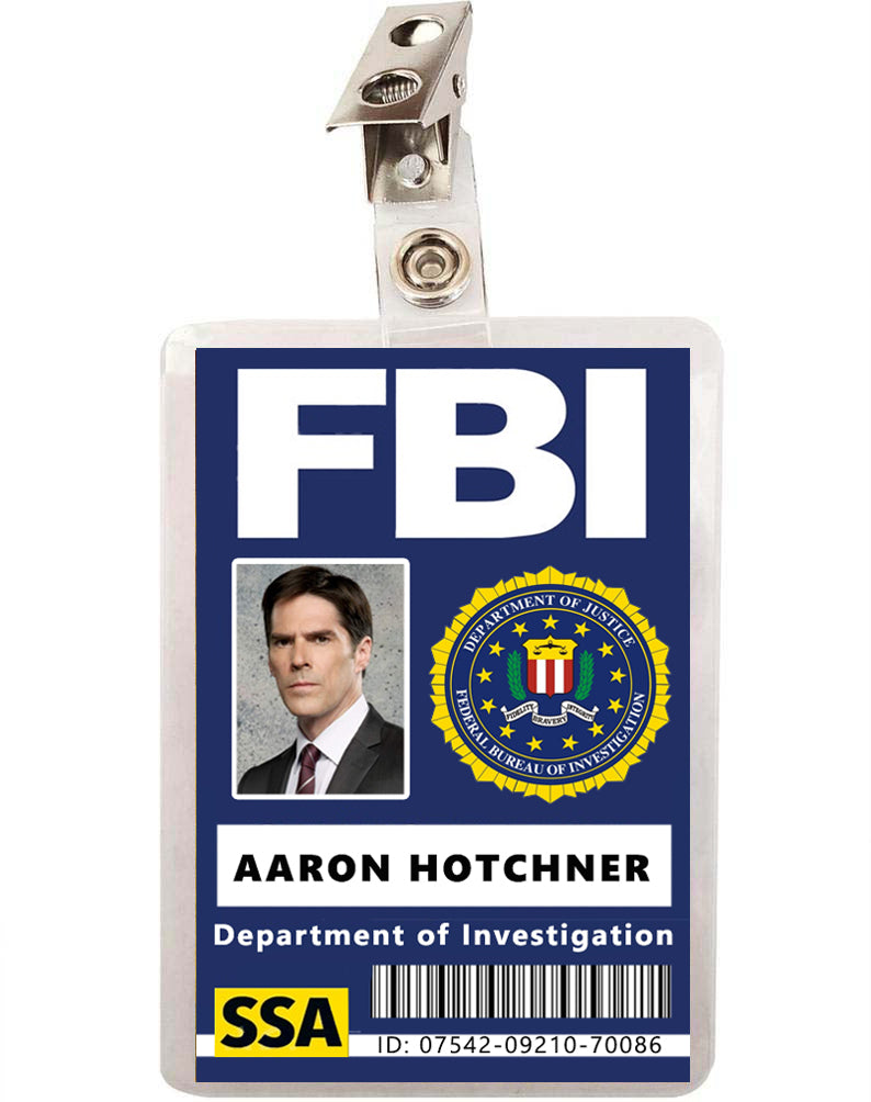 Criminal Minds Aaron Hotchner FBI ID Badge