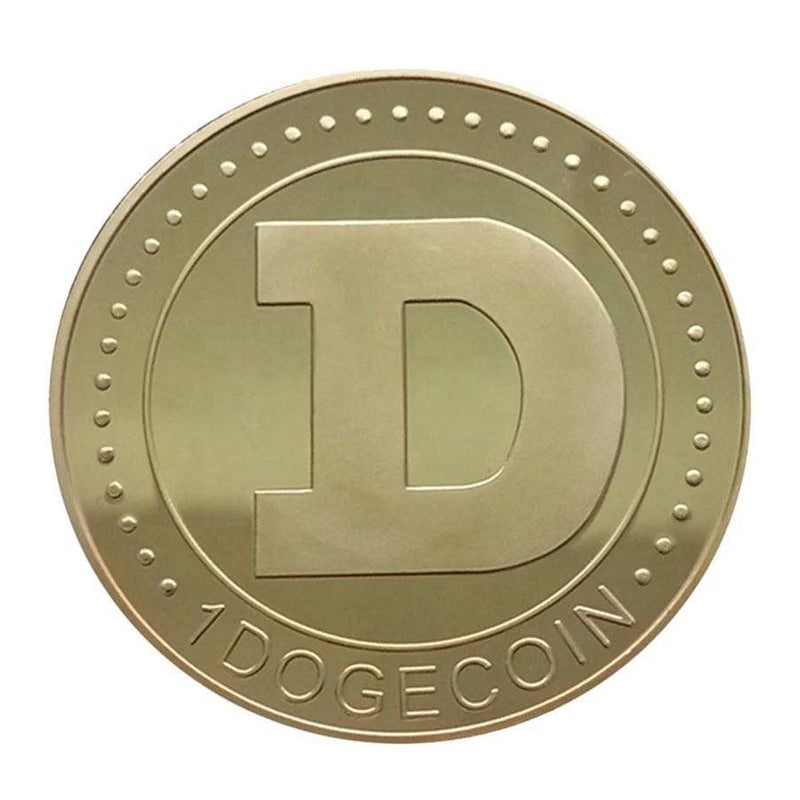 Dogecoin Coin - Gold Metal Physical Blockchain Cryptocurrency Collectible Coin - Funky Toys 