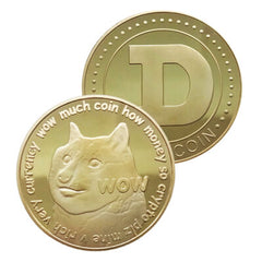 Dogecoin Coin - Gold Metal Physical Blockchain Cryptocurrency Collectible Coin - Funky Toys 