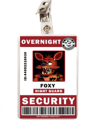 FNAF Five Nights at Freddy's Foxy Security ID Badge
