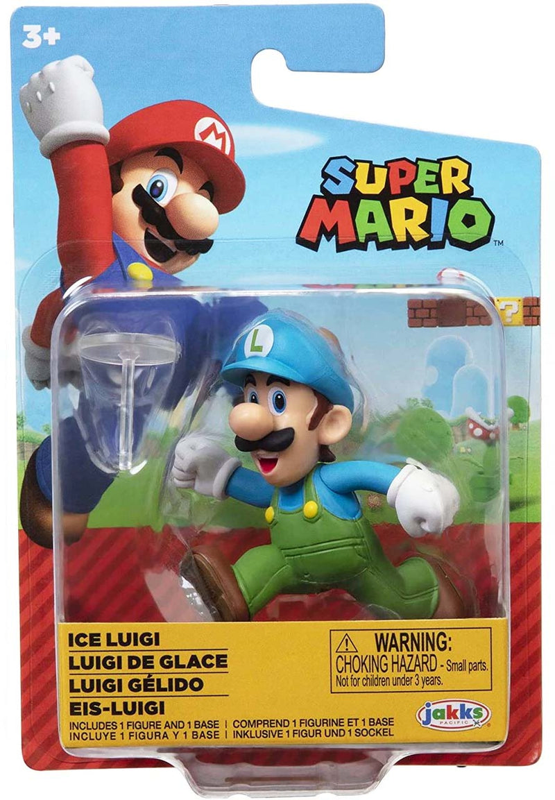 Nintendo Super Mario 2.5 inch Action Figure - Ice Luigi - Funky Toys 