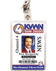 Anchorman Movie Ron Burgundy ID Badge