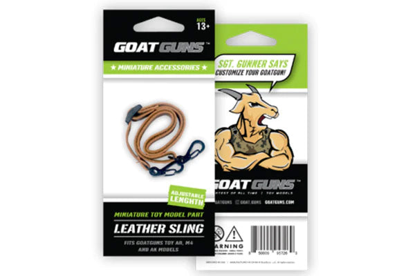 GoatGuns Die-Cast Metal Miniature - Leather Sling Brown