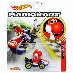 Hot Wheels Die-Cast 1/64 Mario Kart - Red Yoshi Standard Kart - Funky Toys 