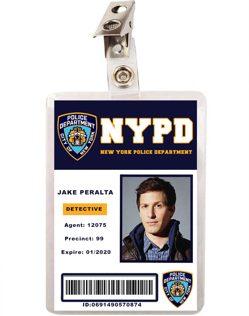 Brooklyn Nine Nine 99 NYPD Jake Peralta ID Badge