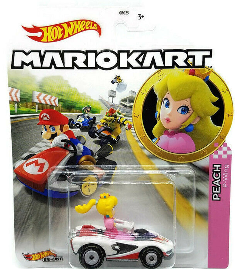 Hot Wheels Die-Cast 1/64 Mario Kart - Peach P-Wing - Funky Toys 