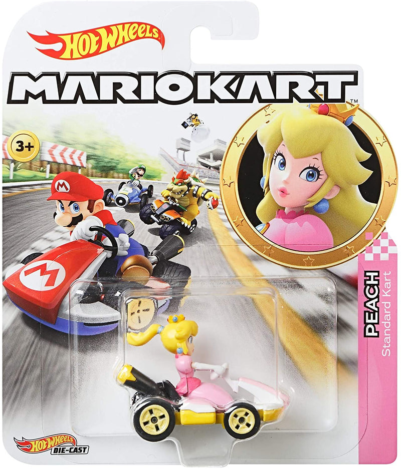 Hot Wheels Die-Cast 1/64 Mario Kart - Peach Standard Kart - Funky Toys 
