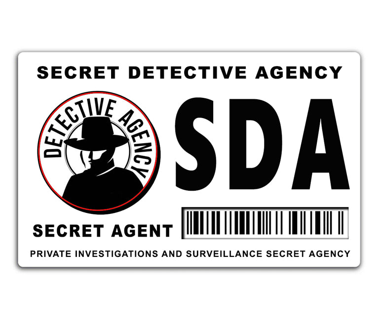 SDA Secret Detective Agency Secret Agent ID Card