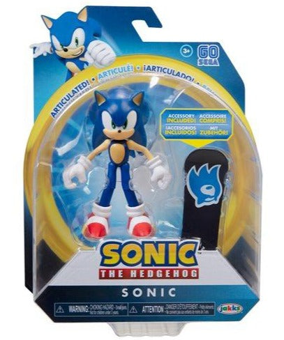Sonic the Hedgehog 4 inch Action Figure - Sonic with Skateboard - Funky Toys 