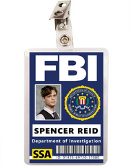 Criminal Minds Spencer Reid FBI ID Badge