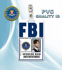 Criminal Minds Spencer Reid FBI ID Badge PVC