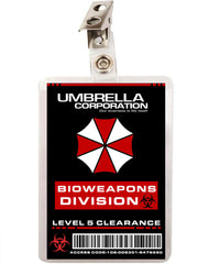 Resident Evil Umbrella Corporation Bioweapons Division ID Badge